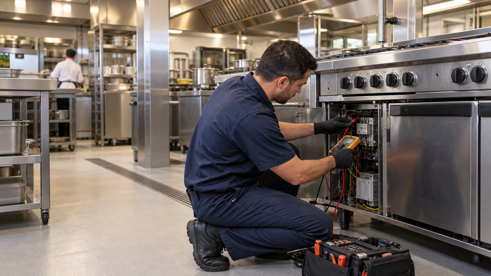 Manutenção cozinha industrial em SP realizada por técnico